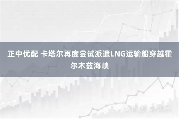正中优配 卡塔尔再度尝试派遣LNG运输船穿越霍尔木兹海峡