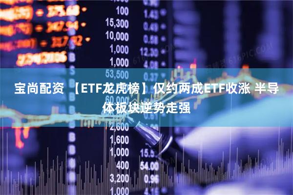 宝尚配资 【ETF龙虎榜】仅约两成ETF收涨 半导体板块逆势走强